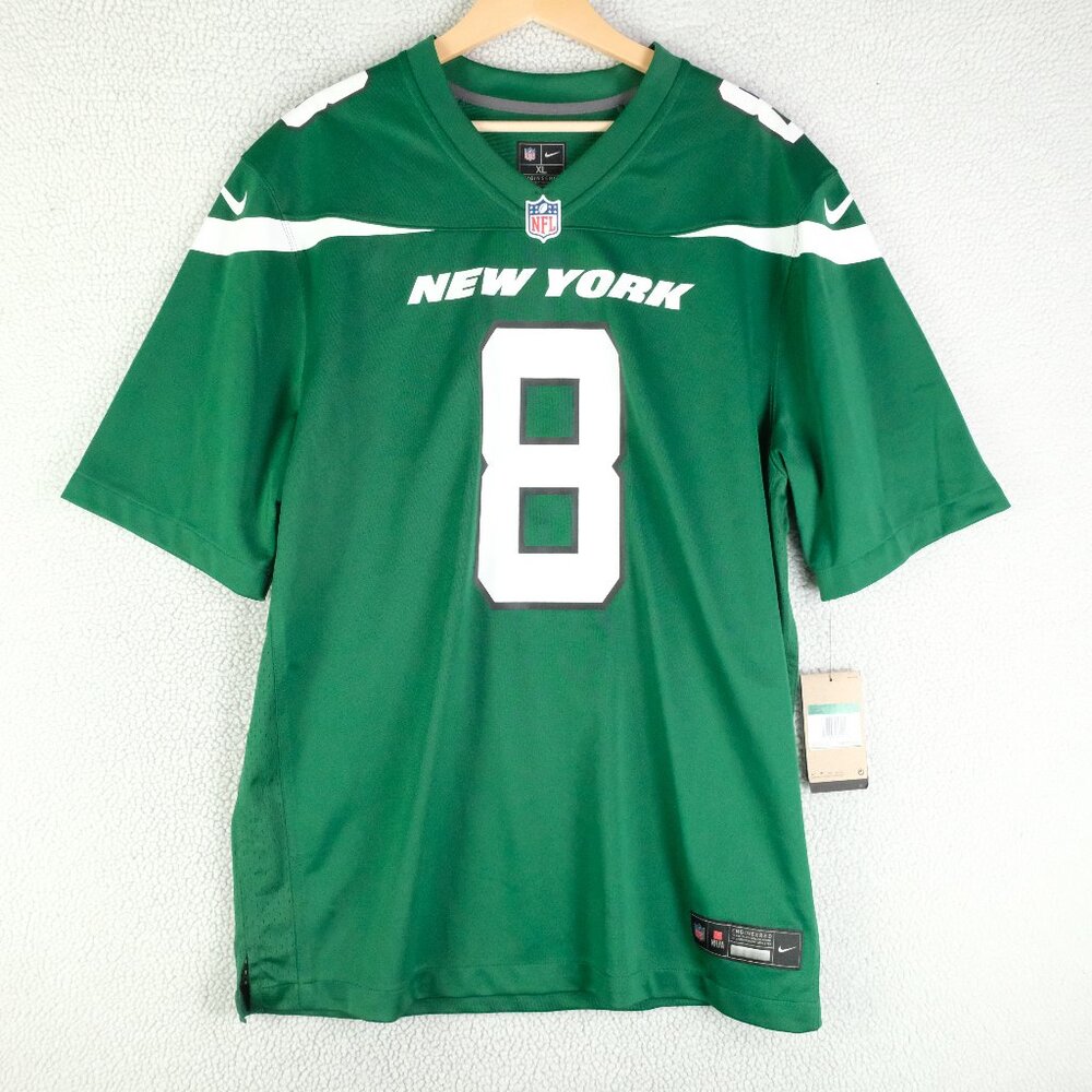 New York Jets Rogers 8 Jersey Mens Extra Large Loose Fit Green Nike NFLPA - Picture 1 of 10